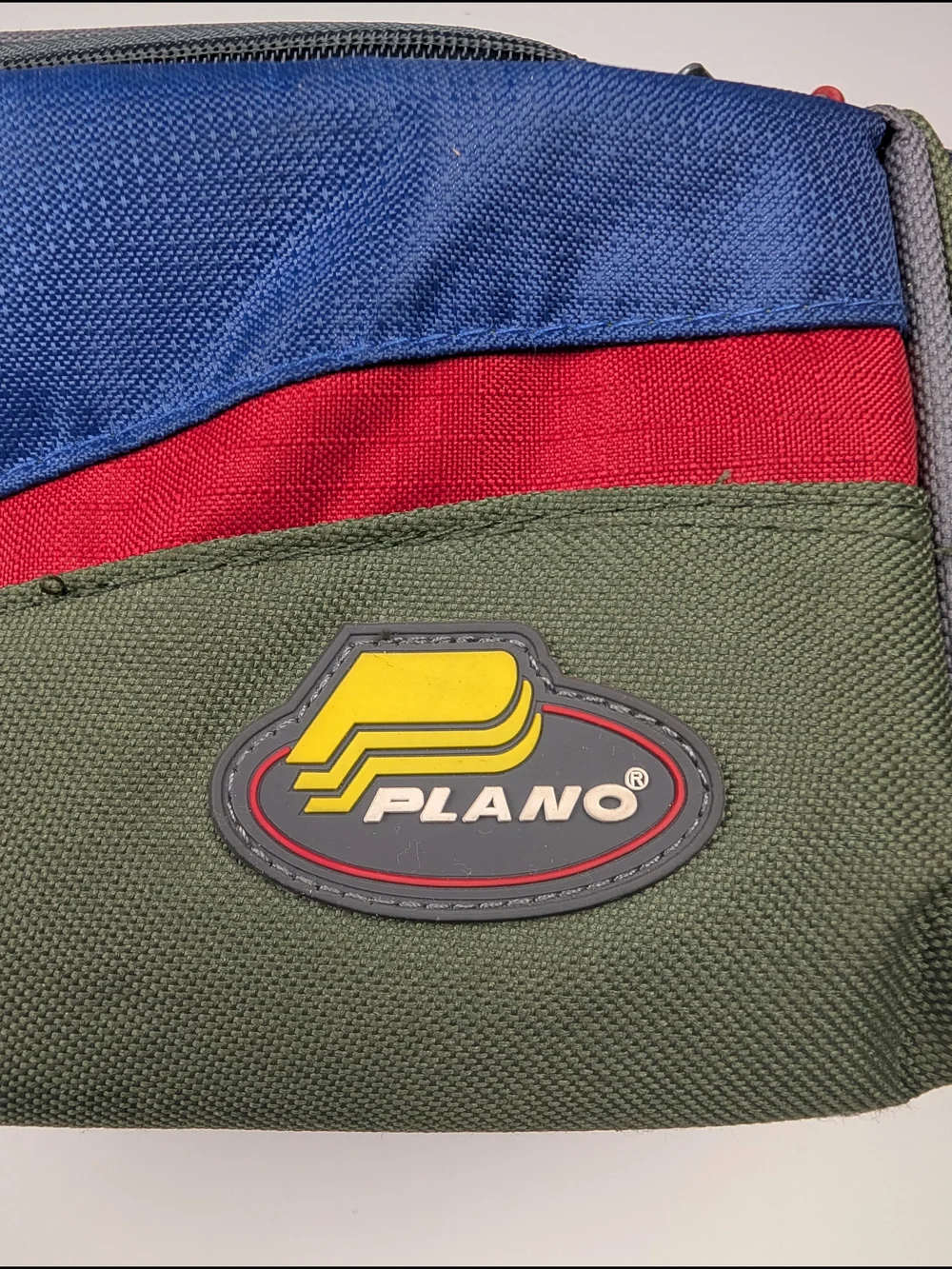 VTG Y2K Plano Softside Fishing Tackle Bag Shoulder Strap Pack Green Blue Red